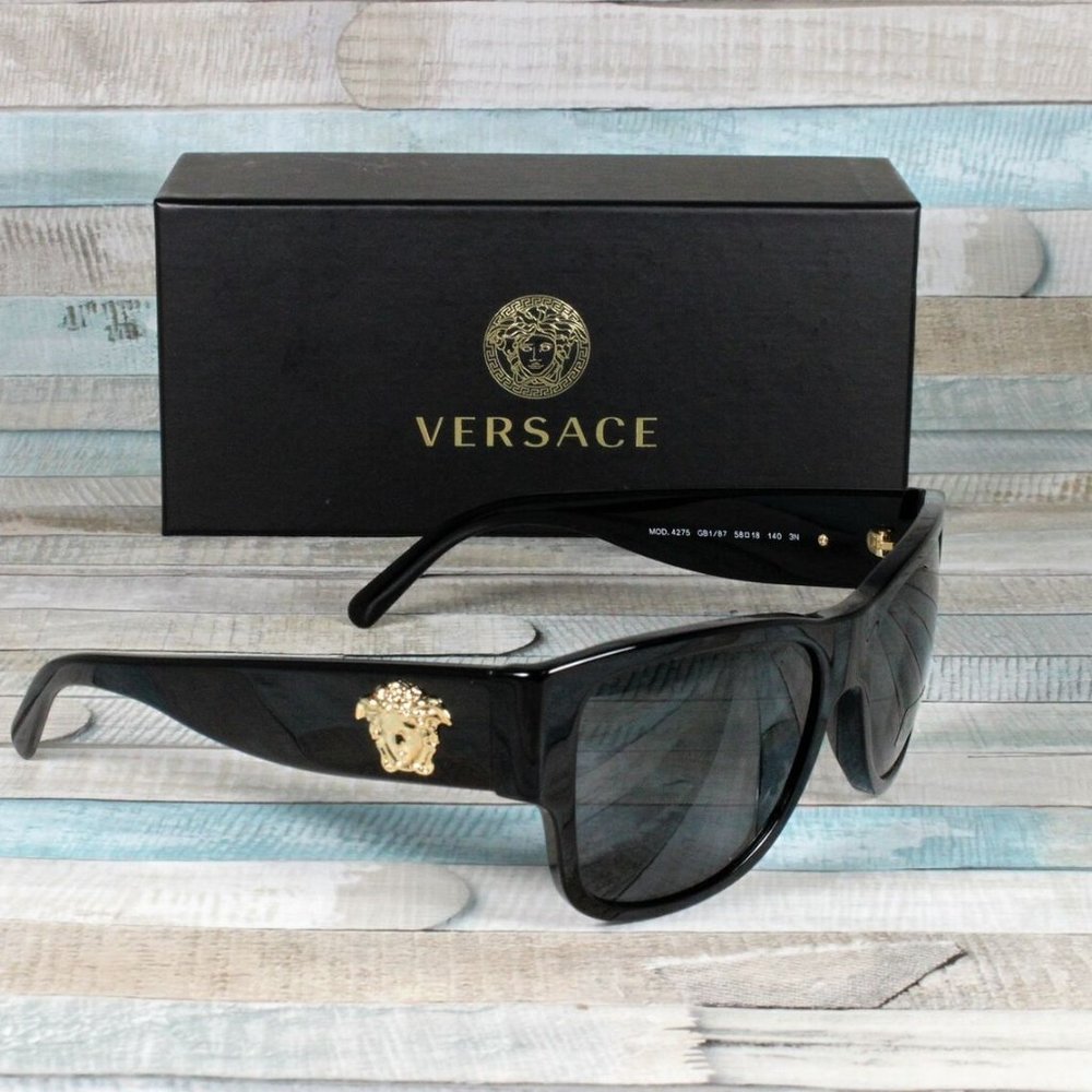 VERSACE GOLD EMBLEM MEN'S 58MM SUNGLASSES